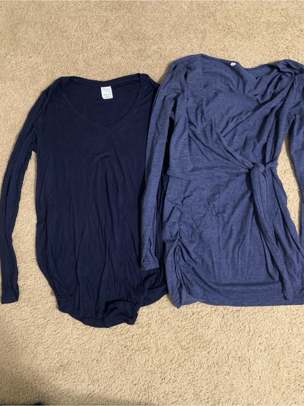 Women’s Long Sleeve Maternity Tops - Navy